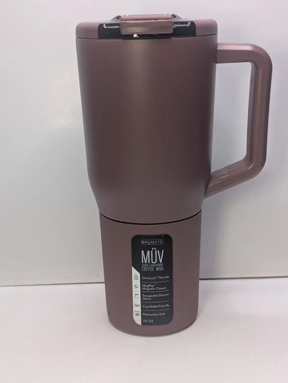 BrüMate Müv 35 oz Leakproof Travel Coffee Mug Rose Taupe New
